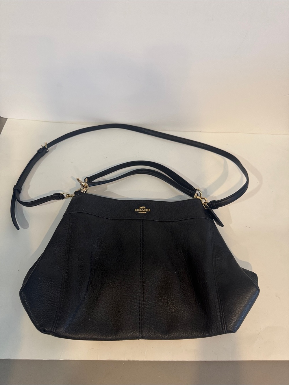 Coach Pebbled Leather Lexy Shoulder Bag w/ Gold Hardware